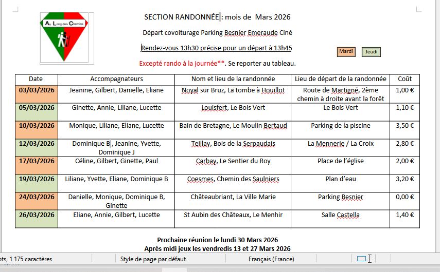 grande rando mars 2026